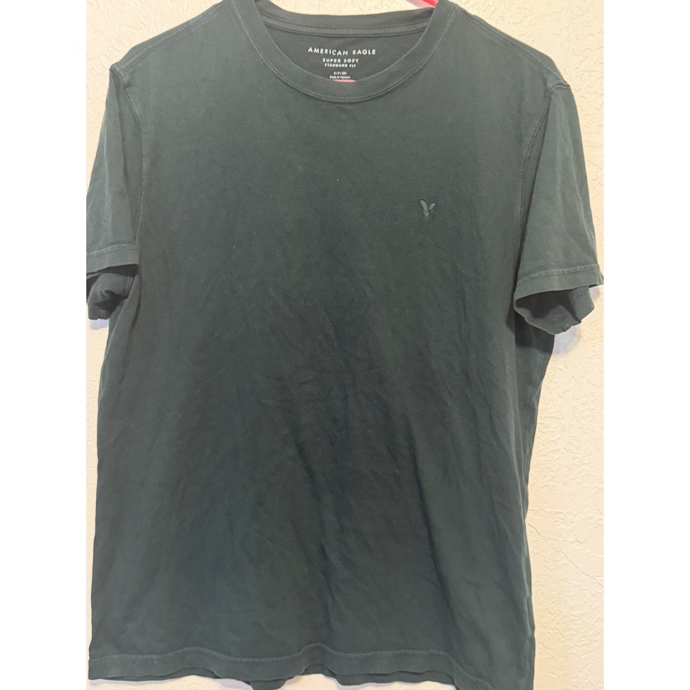 American Eagle Super Soft Standard Fit T-Shirt Mens Small Green Short Sleeve